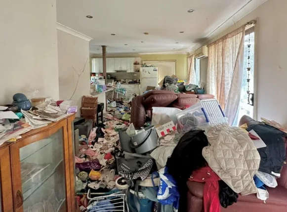 Whole home clutter requiring room by room decluttering